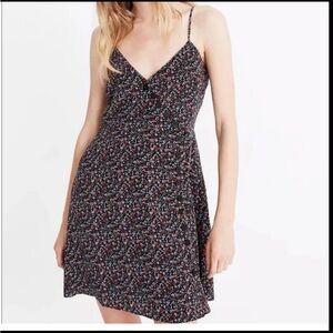 Madewell Silk Button-Wrap Cami Dress